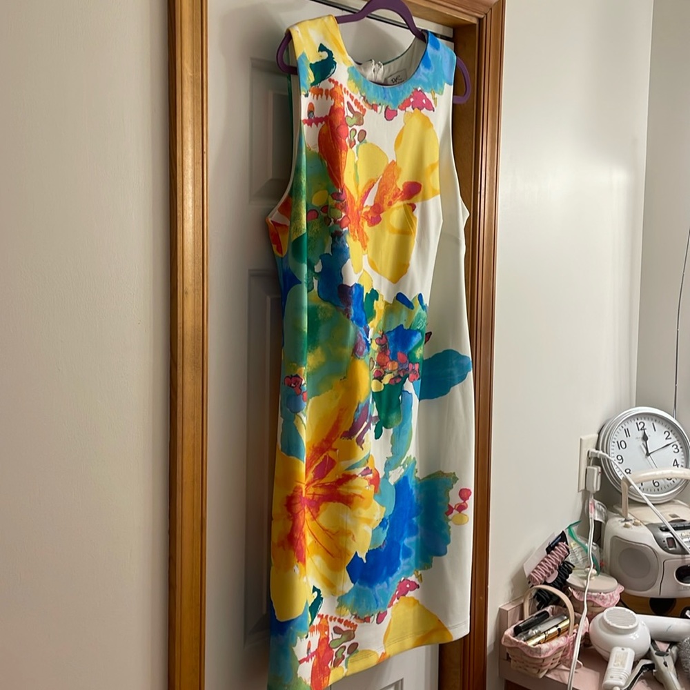 Beautiful Multi Color Dress With White Background - image 1